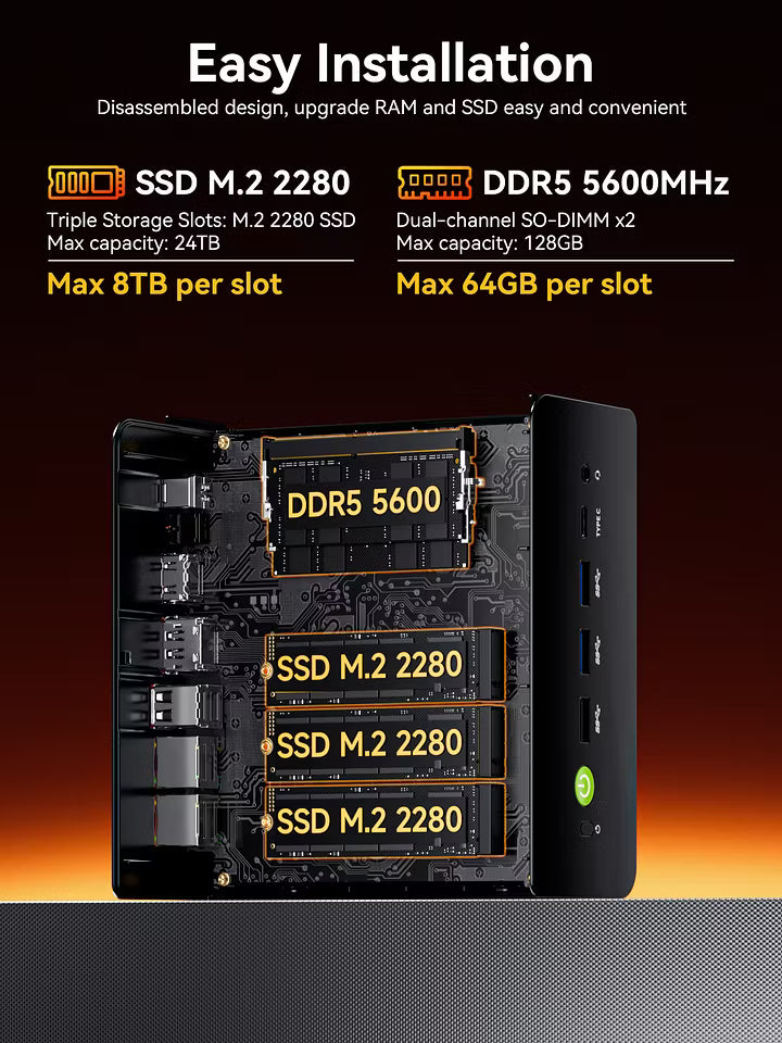GMKtec K12 Mini PC AMD Ryzen™ 7 H 255